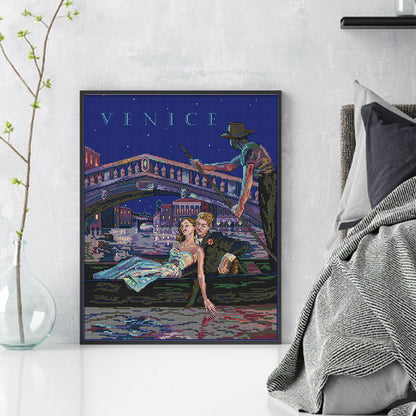 Venice Night - 14CT Stamped Cross Stitch 37*47CM(Joy Sunday)