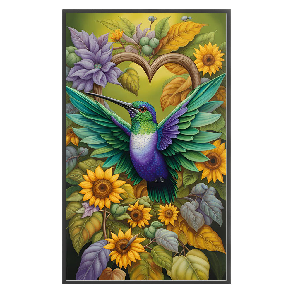 Sunflower Hummingbird - 11CT Stamped Cross Stitch 35*60CM