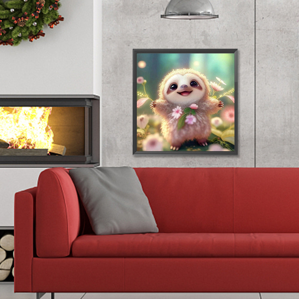 Cute Sloth - Full Round Drill Diamond Painting 30*30CM