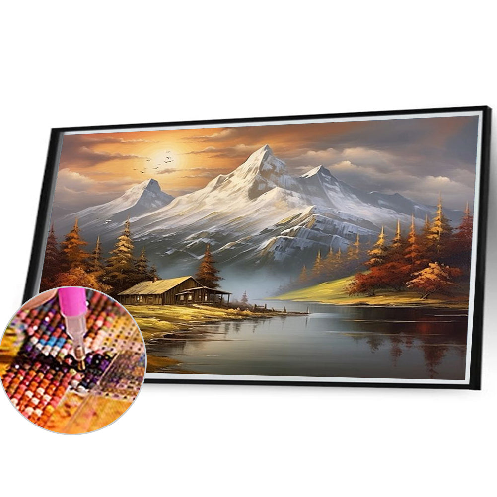 Snow Mountain Woods - Full Round Drill Diamond Painting 40*30CM