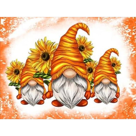 Sunflower Gnome - Full Round Drill Diamond Painting 40*30CM