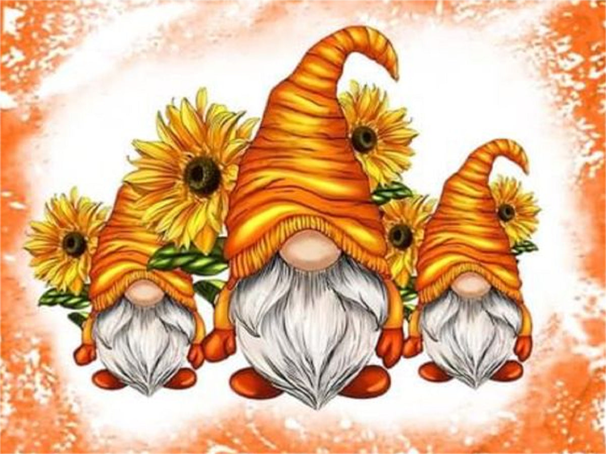 Sunflower Gnome - Full Round Drill Diamond Painting 40*30CM