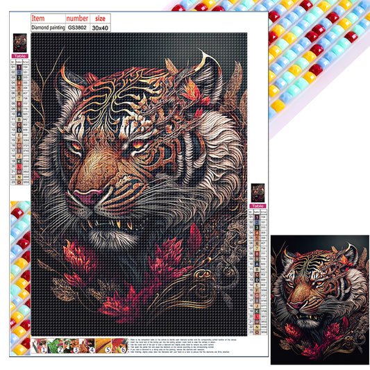 Bronzed Tiger - Full Square Drill Diamond Painting 30*40CM