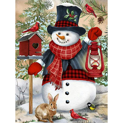 Christmas Snowman And Animals - Full Round Drill Diamond Painting 30*40CM