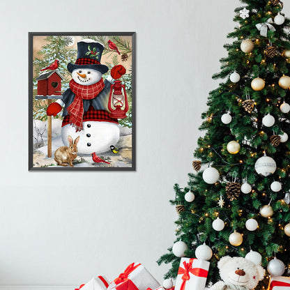 Christmas Snowman And Animals - Full Round Drill Diamond Painting 30*40CM