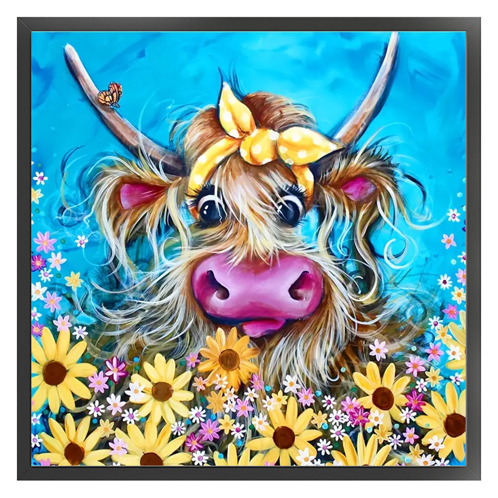 Yak Sunflower - 11CT Stamped Cross Stitch 40*40CM