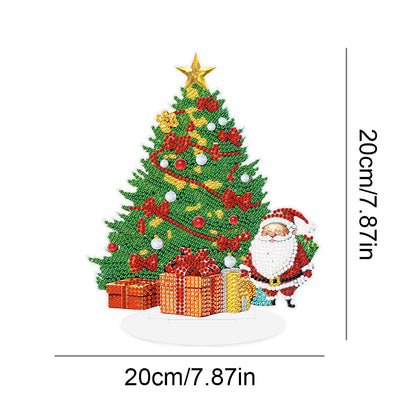 Diamond Painting Desktop Decor Gift for Christmas (Christmas Tree Santa)