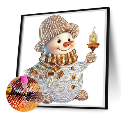 Christmas Snowman - Special Shaped Drill Diamond Painting 30*30CM