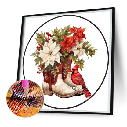 Round Brand Boots Bouquet - Full Round Drill Diamond Painting 30*30CM