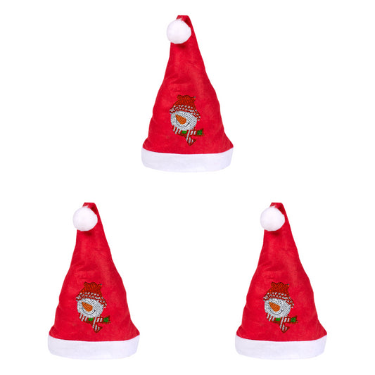 DIY Diamond Painting Christmas Hat Comfort Soft for Adults Unisex (Snowman #5)