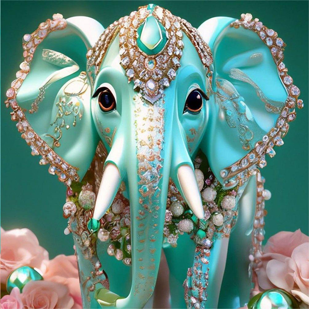 Diamond Elephant - Full Round Drill Diamond Painting 30*30CM