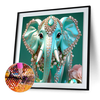 Diamond Elephant - Full Round Drill Diamond Painting 30*30CM