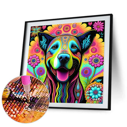 Colorful Puppy Pumping - Full Round Drill Diamond Painting 30*30CM