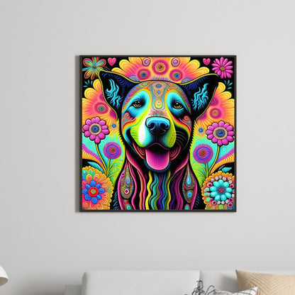 Colorful Puppy Pumping - Full Round Drill Diamond Painting 30*30CM