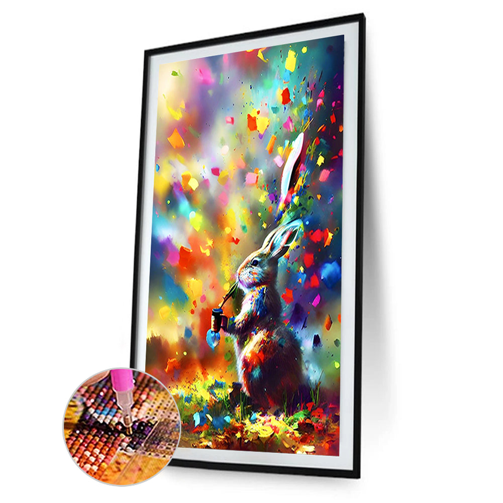 Rabbit - Full Round Drill Diamond Painting 40*60CM