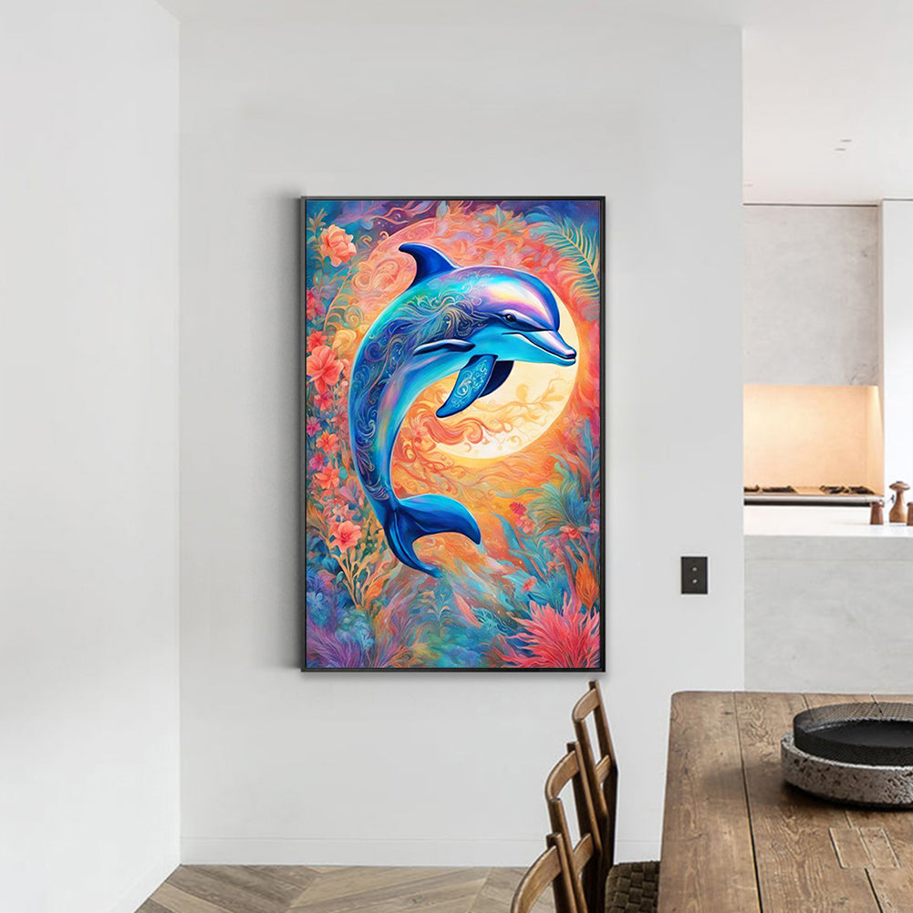 Dolphin - Full Round Drill Diamond Painting 40*60CM