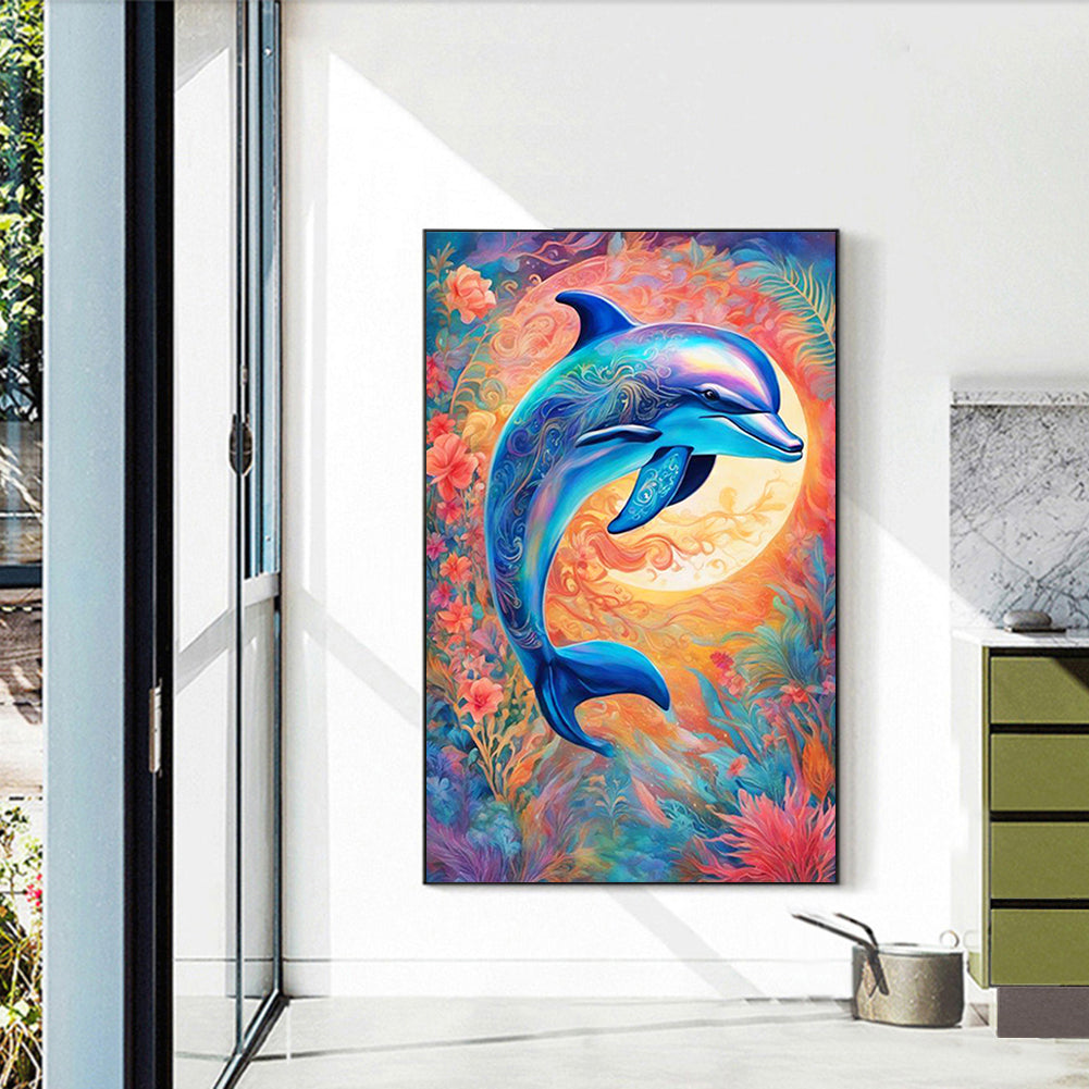 Dolphin - Full Round Drill Diamond Painting 40*60CM
