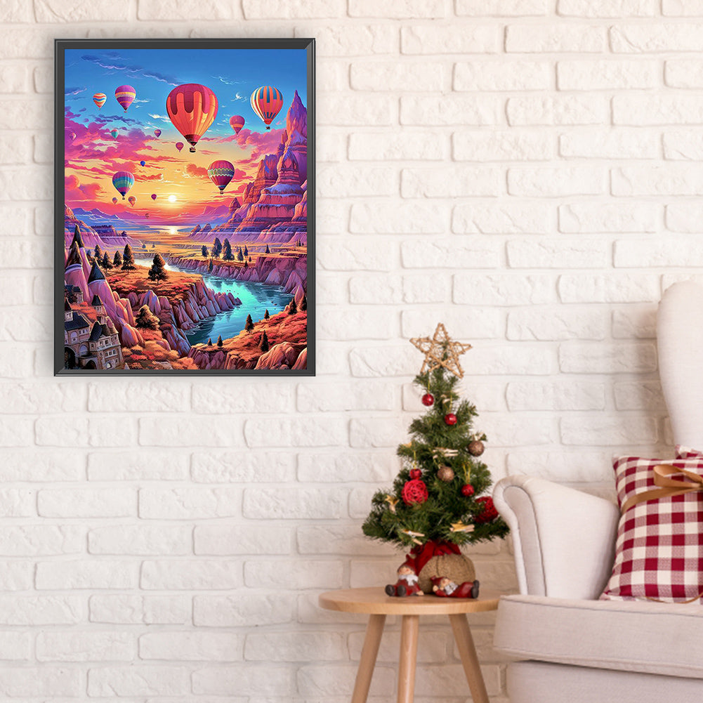 Hot Air Balloon - Full Round Drill Diamond Painting 30*40CM