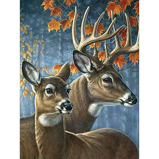 Elk - Full Round Drill Diamond Painting 30*40CM