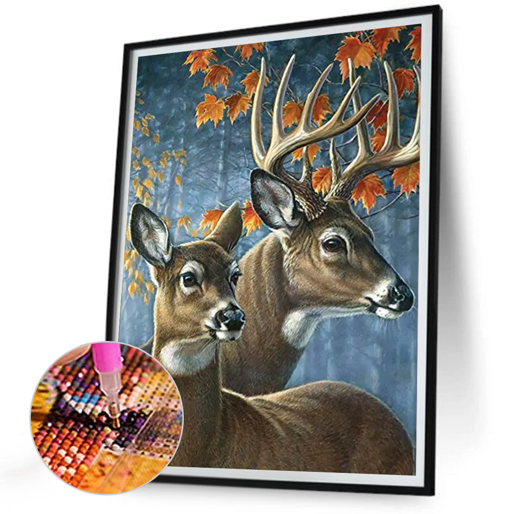 Elk - Full Round Drill Diamond Painting 30*40CM