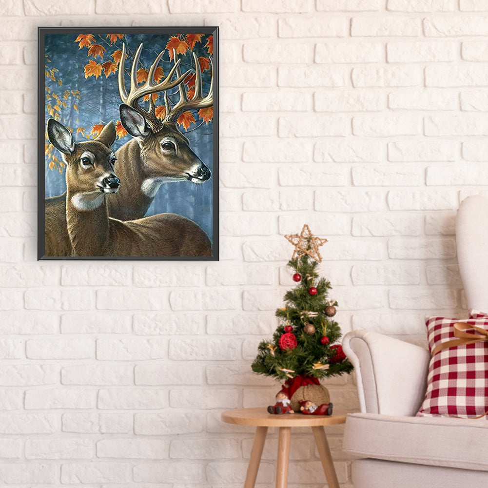 Elk - Full Round Drill Diamond Painting 30*40CM