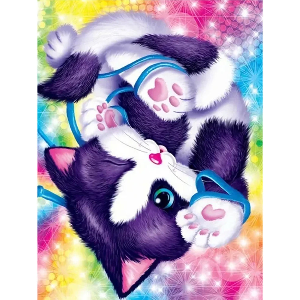 Kitten - Full Round Drill Diamond Painting 30*40CM