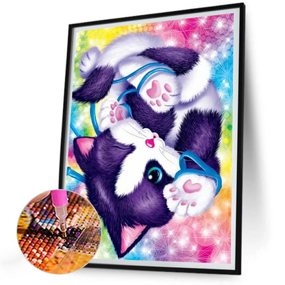 Kitten - Full Round Drill Diamond Painting 30*40CM