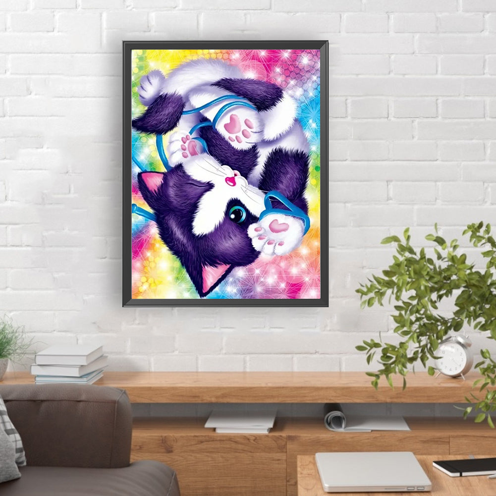 Kitten - Full Round Drill Diamond Painting 30*40CM