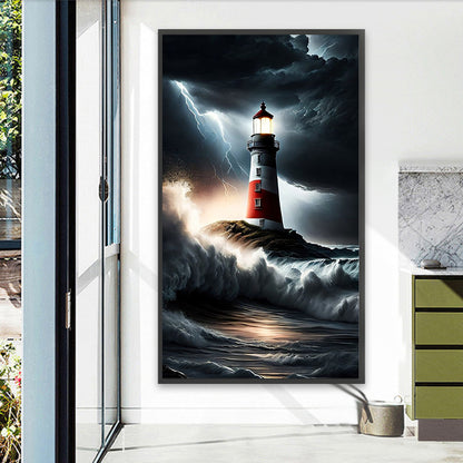 Sea Lighthouse - Full Round Drill Diamond Painting 40*70CM