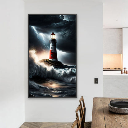 Sea Lighthouse - Full Round Drill Diamond Painting 40*70CM