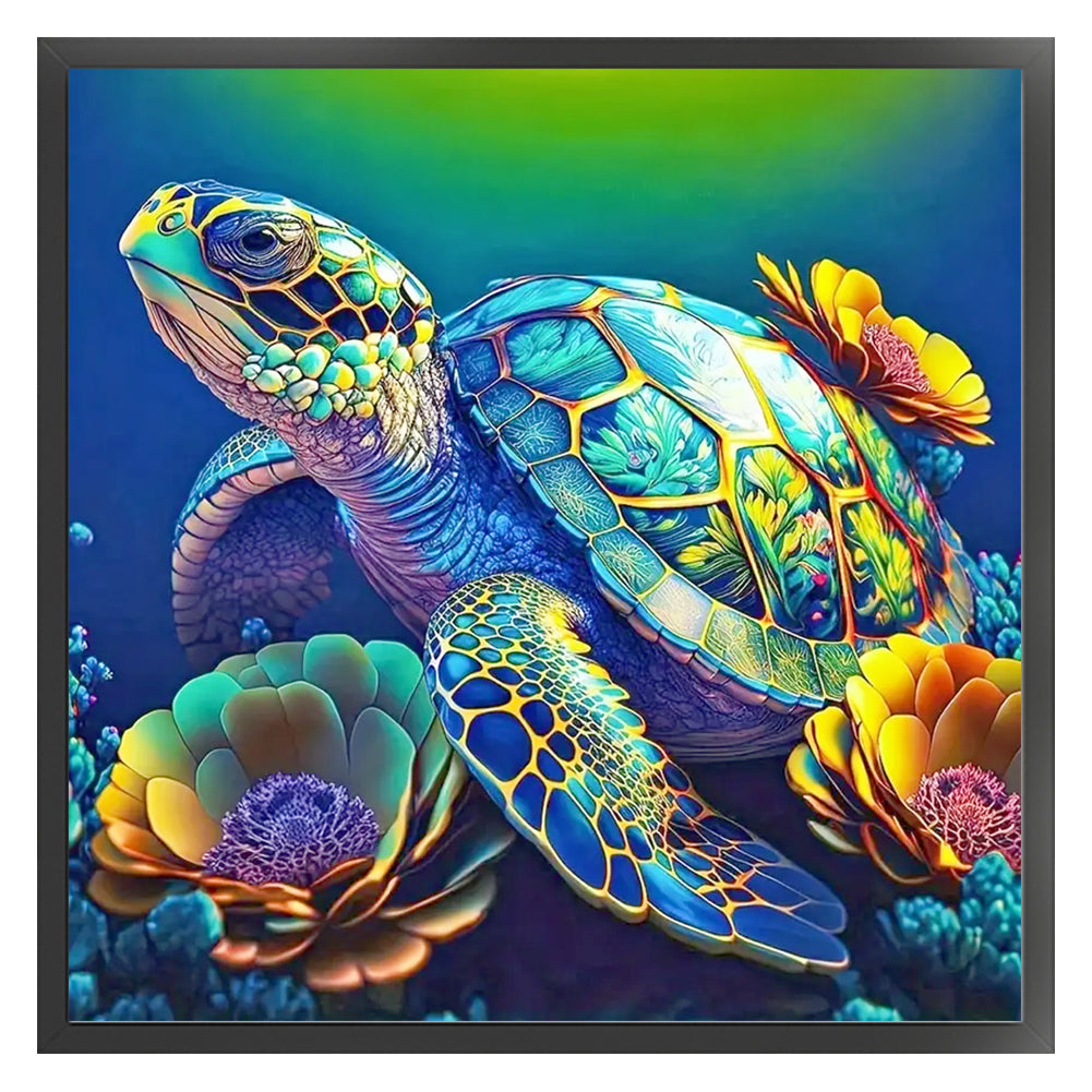 Sea Turtle - 11CT Stamped Cross Stitch 40*40CM