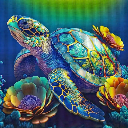 Sea Turtle - 11CT Stamped Cross Stitch 40*40CM