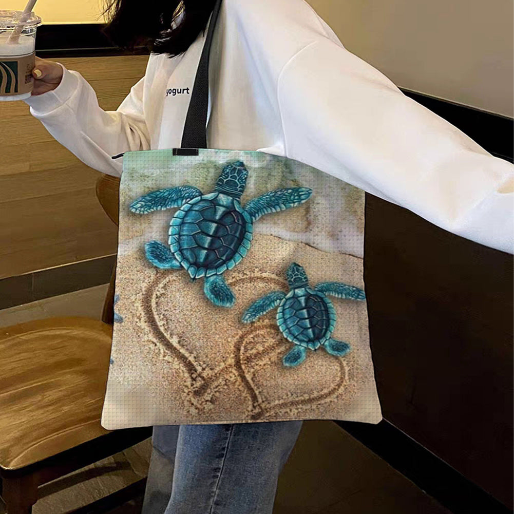 Embroidery Kit Personalized Bag for Beginners 40x40cm (Beach Turtle)