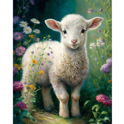 Lamb - Full Round Drill Diamond Painting 40*50CM