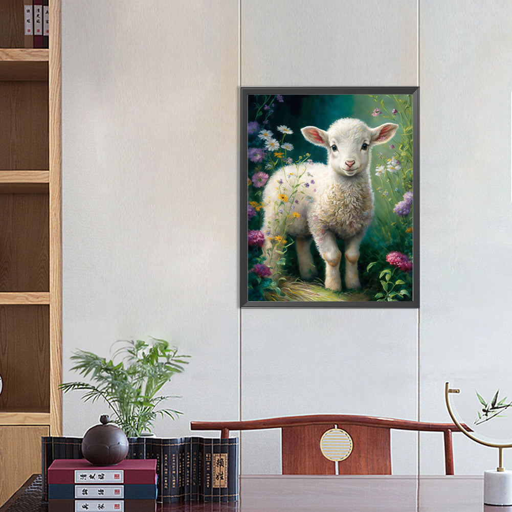 Lamb - Full Round Drill Diamond Painting 40*50CM