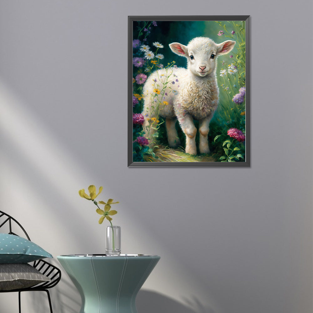 Lamb - Full Round Drill Diamond Painting 40*50CM