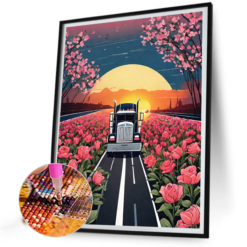 Road Car - Full Round Drill Diamond Painting 40*50CM