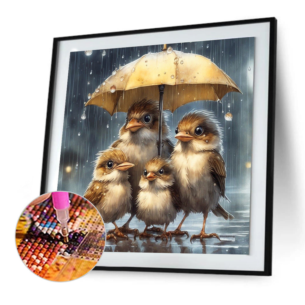 Swallow Family - Full Round Drill Diamond Painting 30*30CM