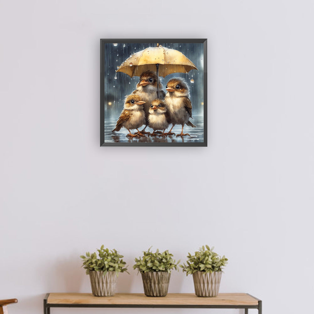 Swallow Family - Full Round Drill Diamond Painting 30*30CM