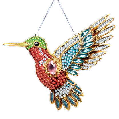 Acrylic Special Shape Diamond Painting Hanging Sign (Hummingbird #2)