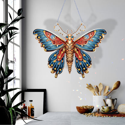 Acrylic Special Shape Diamond Painting Hanging Sign (Butterfly #7)