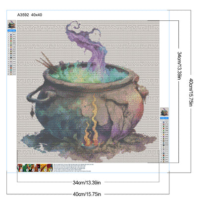 Potion Cauldron Draw - Full Round Drill Diamond Painting 40*40CM