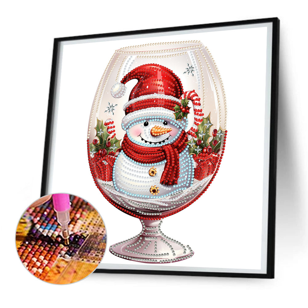 Christmas Water Cup Snowman - Special Shaped Drill Diamond Painting 30*30CM