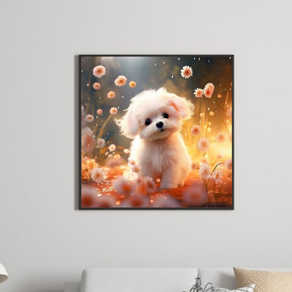 Puppy - Full Round Drill Diamond Painting 30*30CM