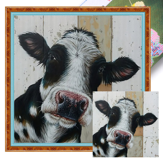 Dairy Cow - 11CT Stamped Cross Stitch 40*40CM