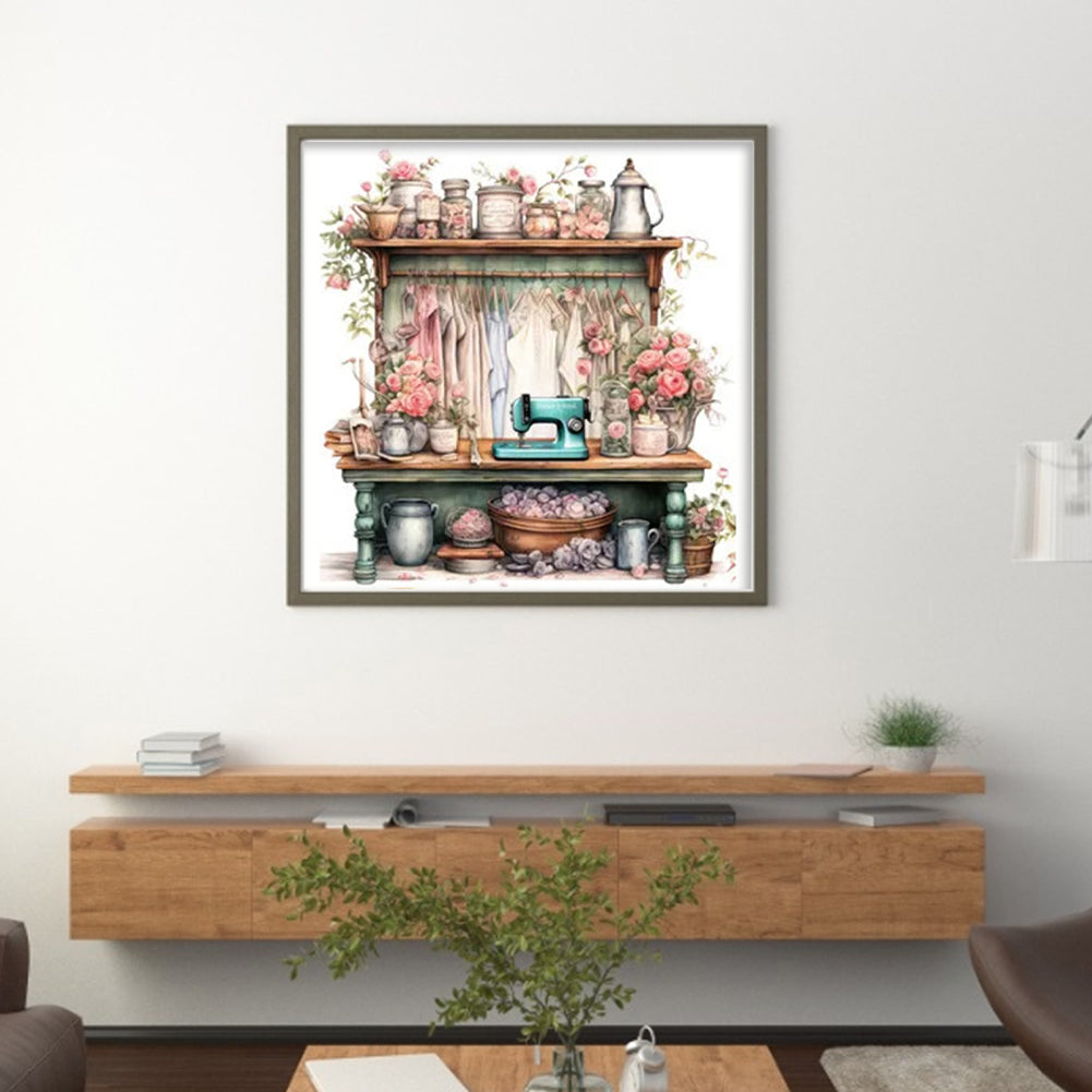 Sewing Table - 11CT Stamped Cross Stitch 50*50CM