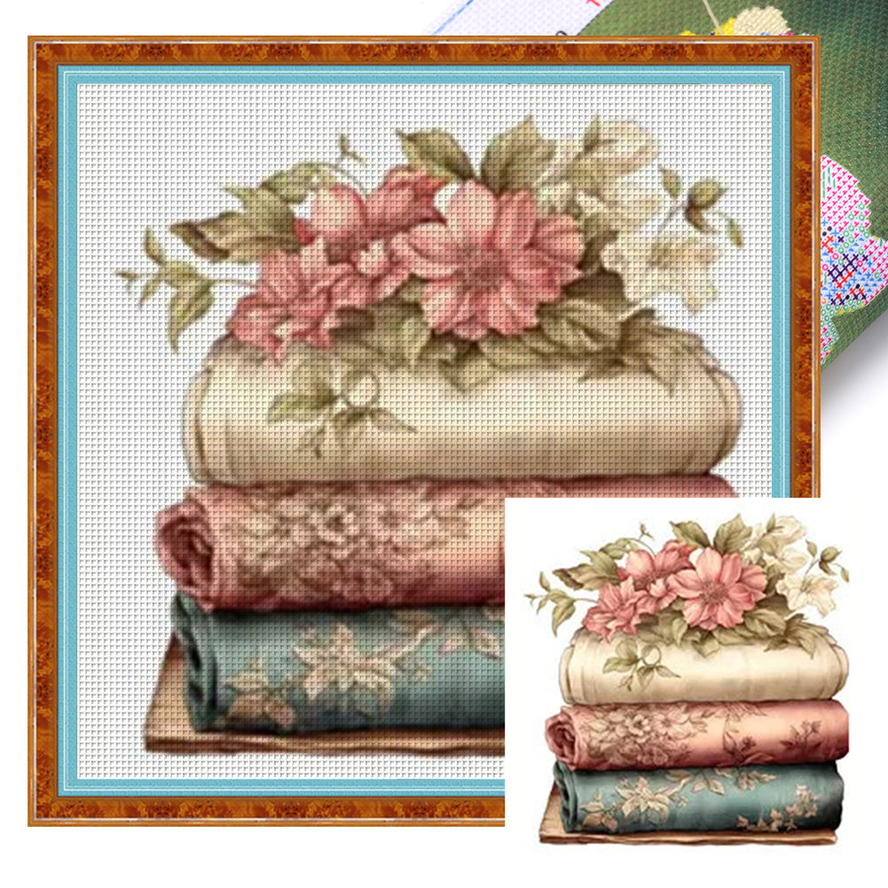 Silk Cloth - 11CT Stamped Cross Stitch 50*50CM