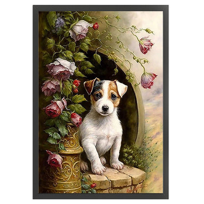 Retro Dog - 11CT Stamped Cross Stitch 40*60CM