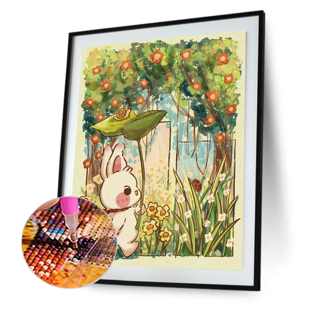 Rabbit Jungle Adventure - Full Round Drill Diamond Painting 40*50CM