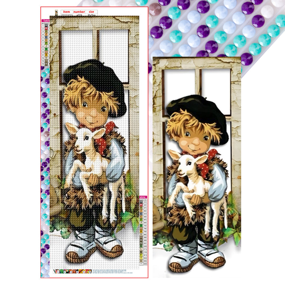 Boy And Child - Full Round Drill Diamond Painting 30*75CM